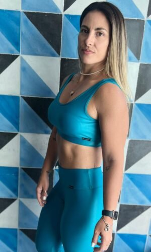 Legging Basic Cirré Turquesa