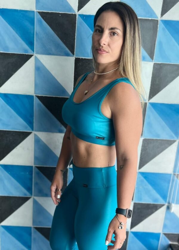 Legging Basic Cirré Turquesa